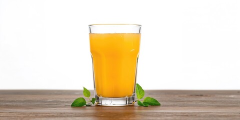 Fototapeta premium Freshly squeezed juice served in a glass highlighting natural fruit extraction, suitable for health-focused beverage options