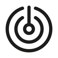 Power Icon. Modern Professional Minimal Line Vector Symbol for Energy and Control