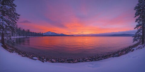 Lake Tahoe landscape scene seasonal erosion risks for shoreline preservation, Earth Day
