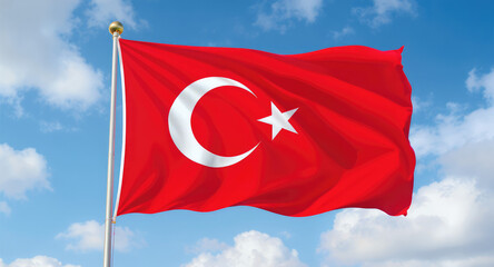 Turkish flag and Turkish flag motifs, drawings, vectors.