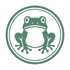 frog icon seal vector on white background
Vector stamp icon