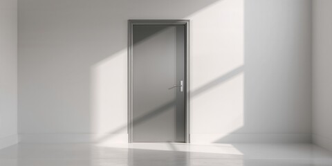 Obraz premium Aluminum portal in a contemporary grey finish, suited for residential security and upkeep