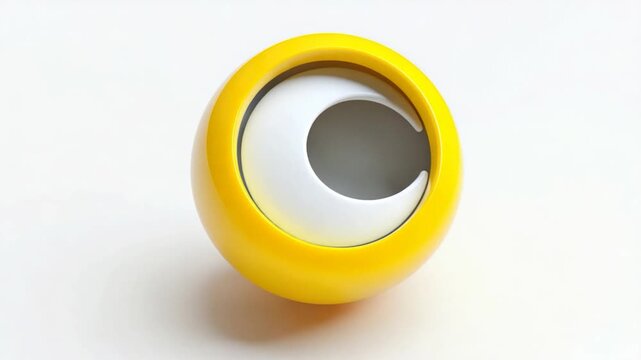 Video A single yellow egg sitting alone on a white background, great for food or design s
