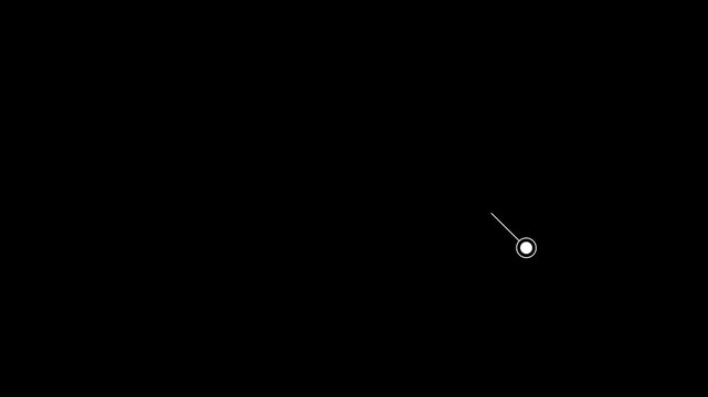 Shape animation of appearance of Hud call out interface element. Text frame near dot.