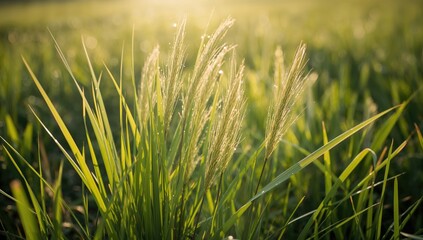 Detailed image of Feathertop Rhodes Grass, suitable for nature documentation and erosion risk assessment