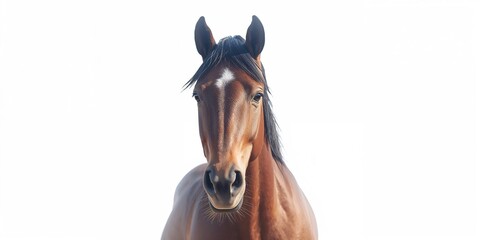 Arabian horse facing forward in a rural setting, highlighting vigilance and readiness, World Horse Day