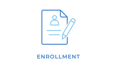 Enrollment Icon Or Logo Isolated Vector Illustration