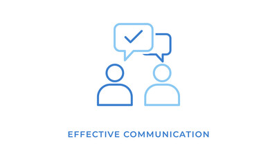 Effective Communication Icon Or Logo Isolated Vector Illustration