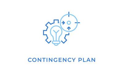 Contingency Plan Icon Or Logo Isolated Vector Illustration