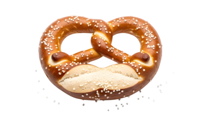 Pretzel, isolated on white or transparent background. PNG