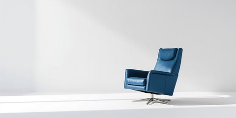 Modern blue recliner sofa with plaid fabric, comfort and minimalist style, World Upholstery Week