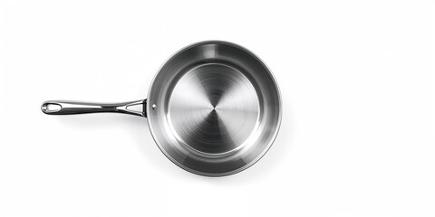 Clean frying pan on white background, suitable for instructional or maintenance use, without visible food residues