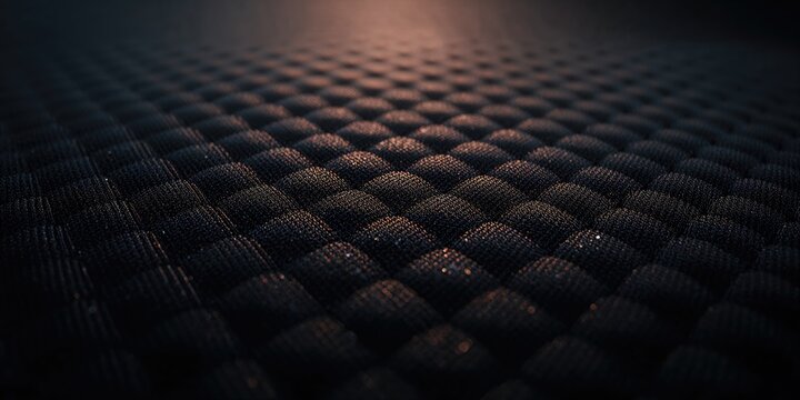 Interlaced black fabric reinforced with Kevlar thread, designed for safety equipment, industrial applications