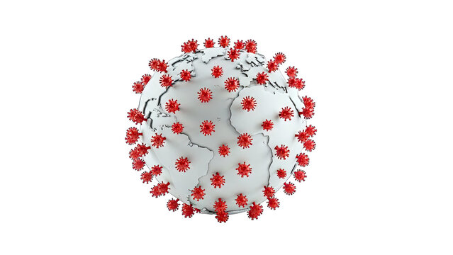 Coronavirus Spreading on Earth: Pandemic Concept - Powered by Adobe