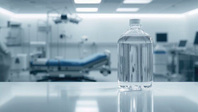 Large volume hand sanitizer containers with 5 liters and 200ml sizes, designed for healthcare environments