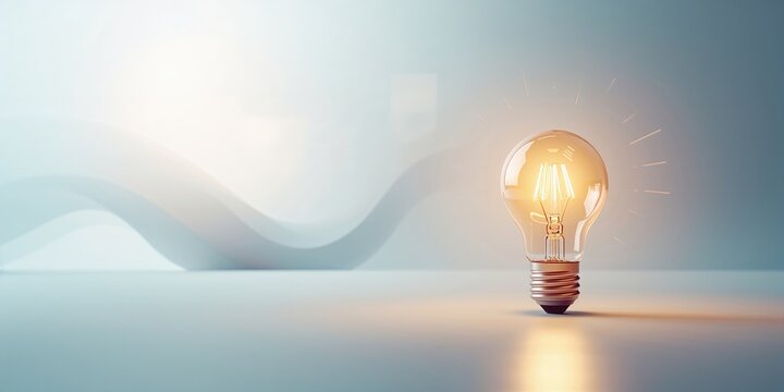 Creative light bulb icon representing idea generation and hypothesis formation, innovation theme
