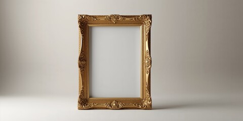 Vintage gold frame for decorative display, suitable as a background for text and layout, Earth Day