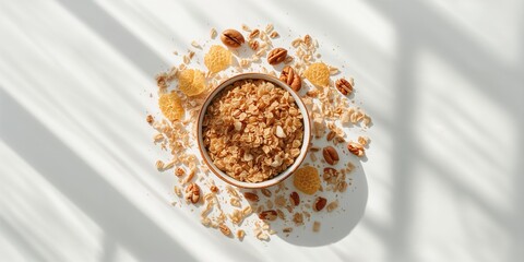 Whole grain rice cereal served during breakfast focusing on nutritious options