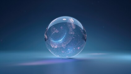 Semi-abstract cosmic structure showing space, planets, and universe, ideal for science presentation backdrop