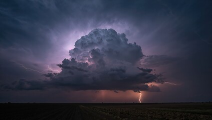A storm approaching with visible lightning strikes, highlighting atmospheric electrical discharge, weather safety focus