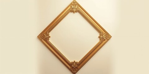 Decorative golden rhombus border with textured finish, used as a visual element for layout design, World Creativity and Innovation Day