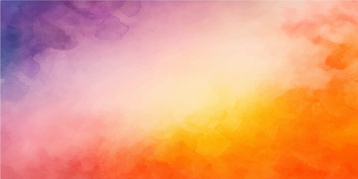 Colorful abstract watercolor paint texture on vintage paper background for artistic fire sky illustration pattern design