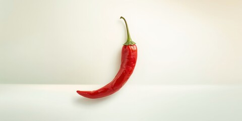Dried chili peppers on a plain surface used as a spice for culinary preparation