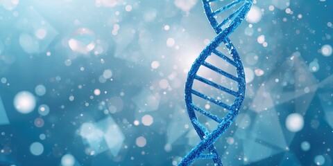 DNA strands in human cell biology, molecular structure, scientific illustration for biotech applications