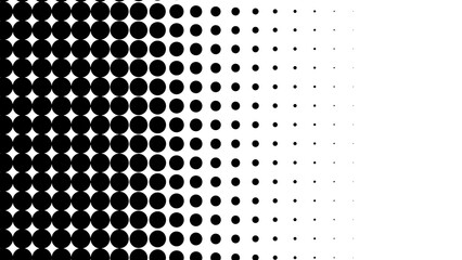 Abstract Halftone Pattern with Fading Black Dots on White Background Digital Graphic