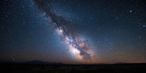 Obraz premium Camping beneath a starry night sky with the Milky Way galaxy, highlighting outdoor exploration in winter conditions, Winter Solstice