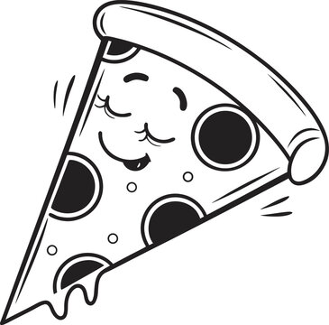 vector illustration of a pizza