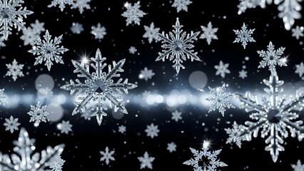 christmas background with snowflakes