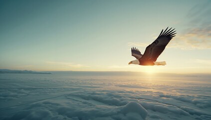 Bald Eagle in flight with open wings, illustrating wildlife preservation efforts