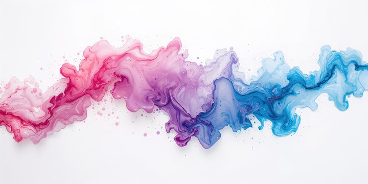 Colorful alcohol ink artwork featuring pastel pink and blue hues with abstract fluid forms, designed as a background or banner, World Art Day