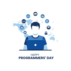 Happy Programmers' Day Global Developer Concept