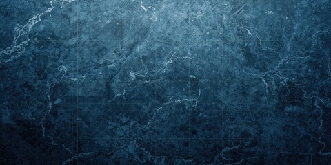 Naklejka premium Blue granite stone surface serving as a background for a world map, suitable for layout design or editorial headers