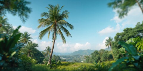 Obraz premium Areca Catechu palm from tropical regions, used in traditional practices, Earth Day