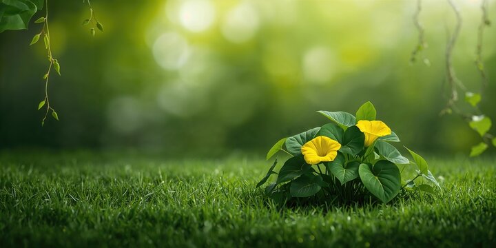 Ipomoea obscura flowering plant, used as a natural ground cover in tropical gardens