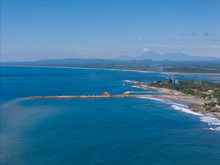 Industrial plant on sea shore