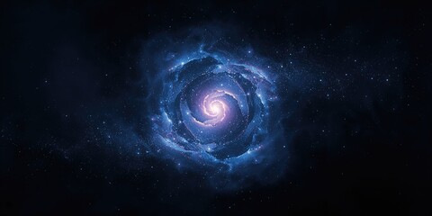 Obraz premium Abstract universe scene with celestial bodies, suitable for space-themed background design, Earth Day