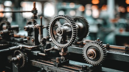 Industrial ship engine concept showing detailed mechanical layout and power flow.