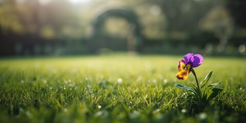 Close-up of a blooming pansy flower with rich colors, ideal for use in botanical illustrations or editorial headers, World Plant Appreciation Day