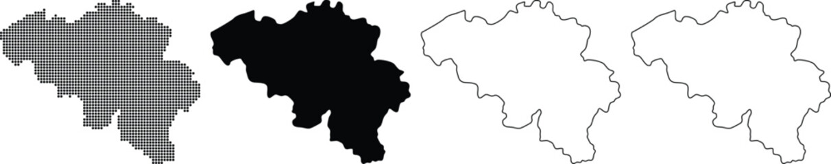 Series of Africa Maps in Different Styles and Colors