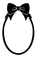 リボンのついたフレーム