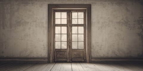 A window with selective focus, serving as a background for text or layout design, clarity and depth