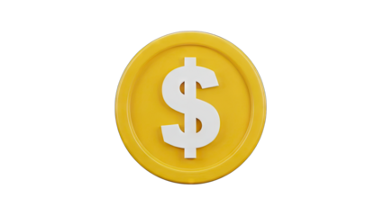Golden Coin With Dollar Sign Isolated on Black Background A Shiny Metallic Currency Symbol Representing Wealth and Finance