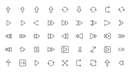 Diverse vector arrows offering directional indication for ui ux design projects