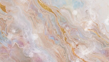 Obraz premium Decorative marble with pastel gold hues serving as a UI backdrop or editorial header