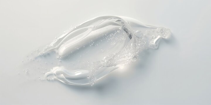 Cream gel containing retinol and bubbles, used as a transparent cosmetic sample texture for product testing