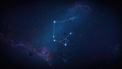 Obraz premium Celestial pattern of Cassiopeia star formation, used for astronomical analysis and observation